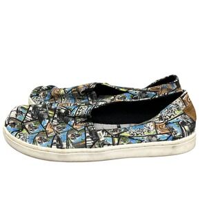 Toms Star Wars Youth 3 Slip On Shoes Comic Print Yoda‎ Ewok Spacecore Streetwear